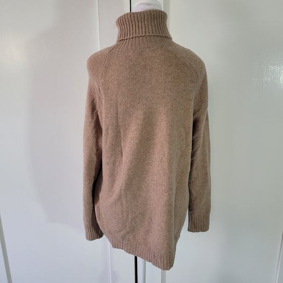 J. Crew Size XS Turtleneck sweater in supersoft yarn Tan Cozy Warm Wool Blend - Picture 3 of 8